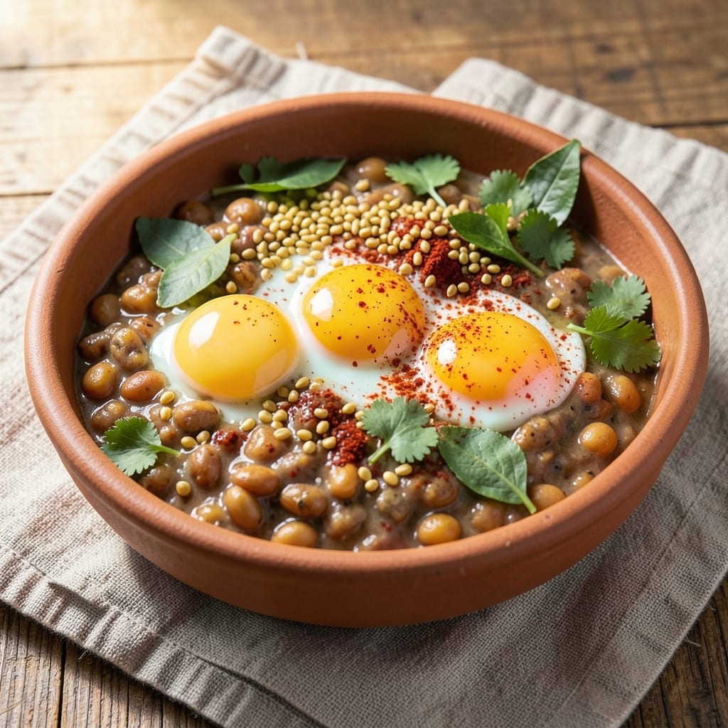 Chana Dal Egg Tadka Recipe: Spiced Dal With Soft Eggs and Toasted Tempering