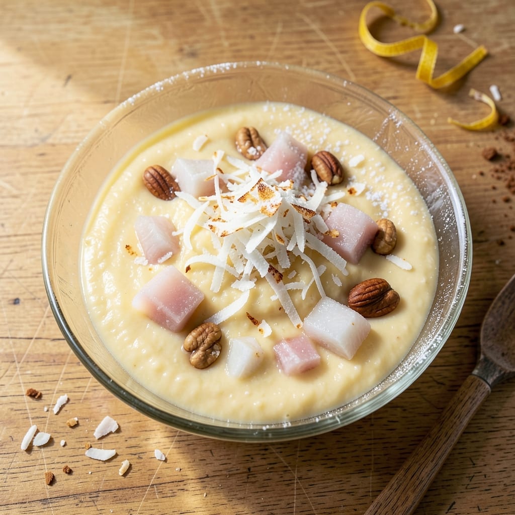 Buko Egg Pie Recipe: Silky Coconut Custard With Nuts and Fruit