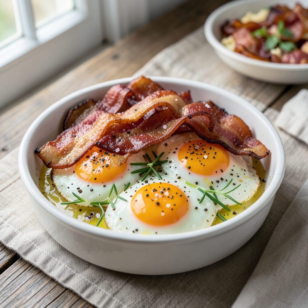 Bacon and Egg Sandwich Filling Recipe: Smoky Crispy Bacon with Silky Egg Ribbons