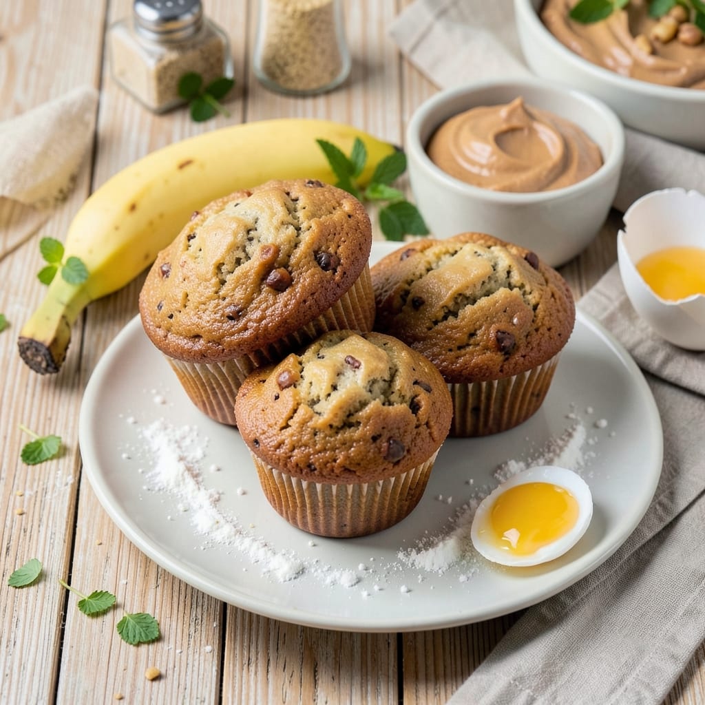 Banana Egg Peanut Butter Muffins Recipe: Moist Bites with Nutty Crunch and Soft Centers