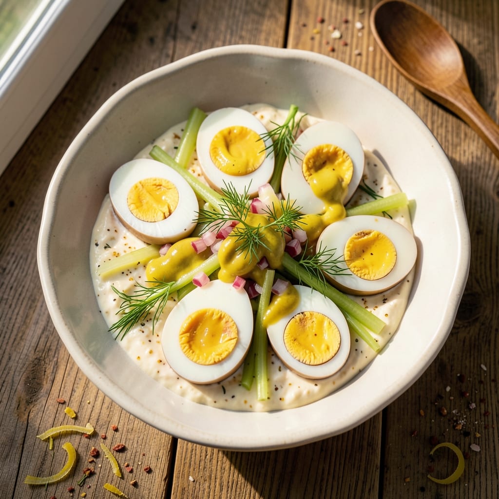 Classic Egg Salad Recipe With Mustard: Tangy Mustard Kick and Crisp Celery Bite
