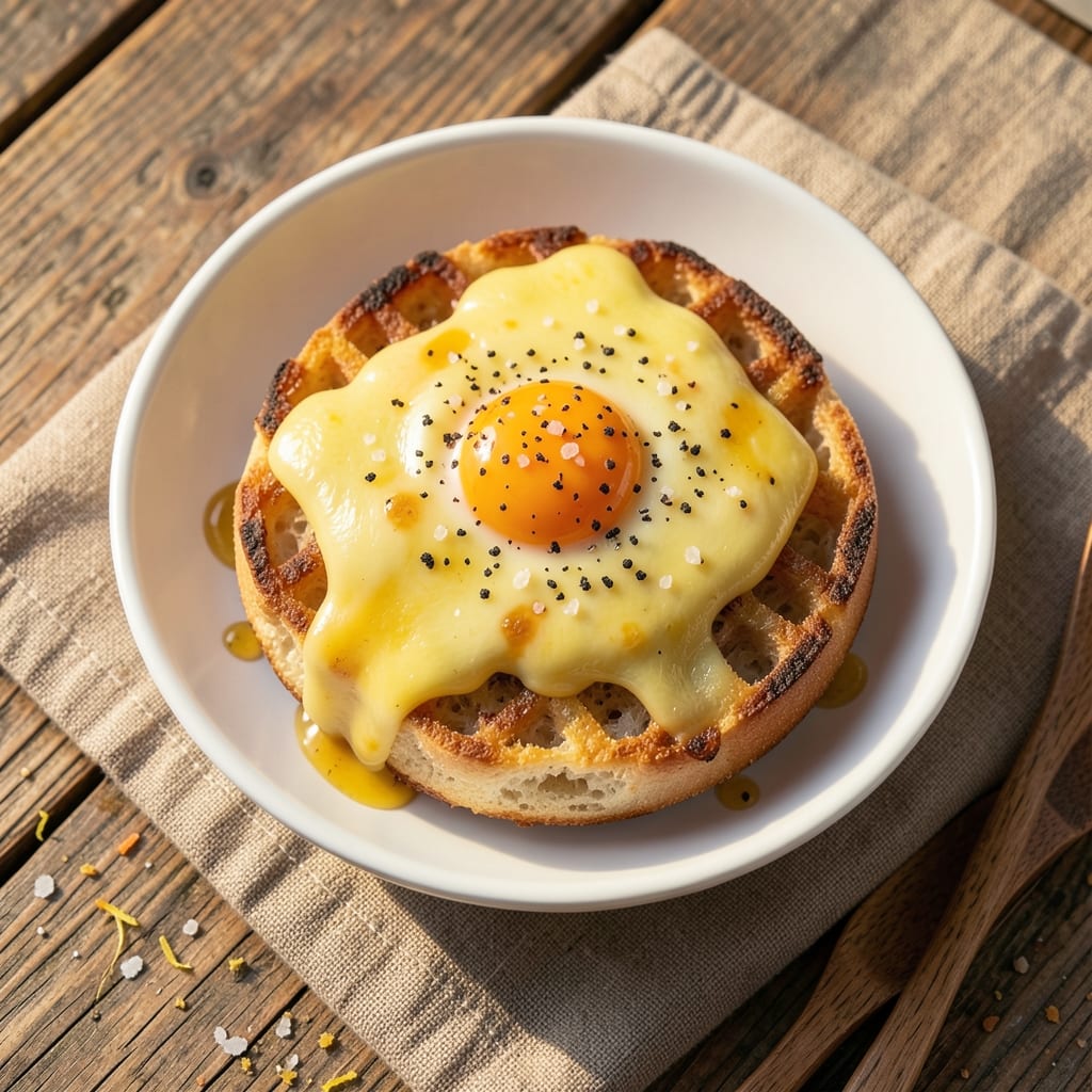 Cheesy Egg Bagel Air Fryer Recipe: Crispy Wonton Cups With Melty Cheese Rivers