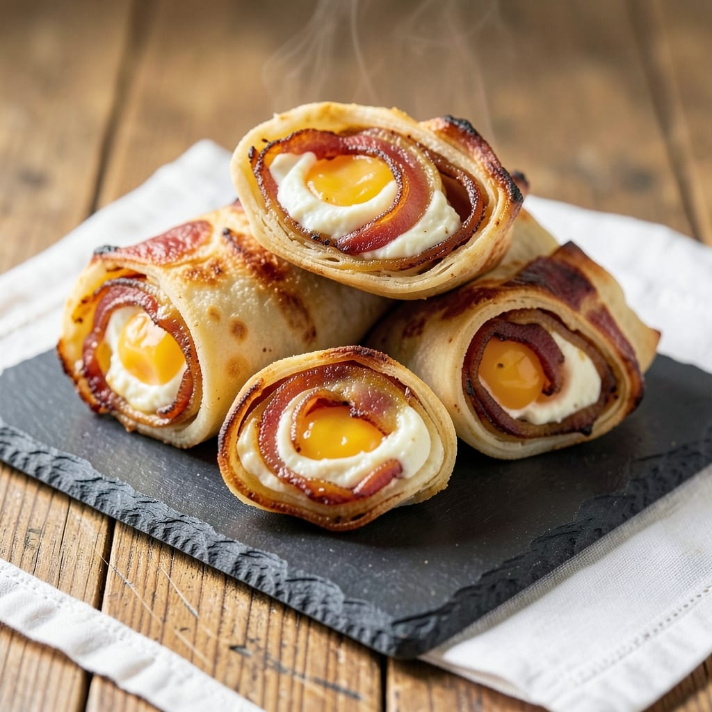 Baked Bacon Egg Cheese Pinwheels Recipe: Flaky Layers With Smoky, Melty Bites