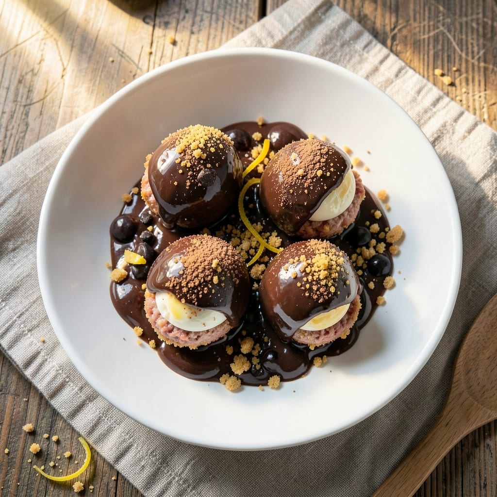 Chocolate Scotch Eggs Recipe: Deep Chocolate Crunch Meets Silky Scrambled Hearts