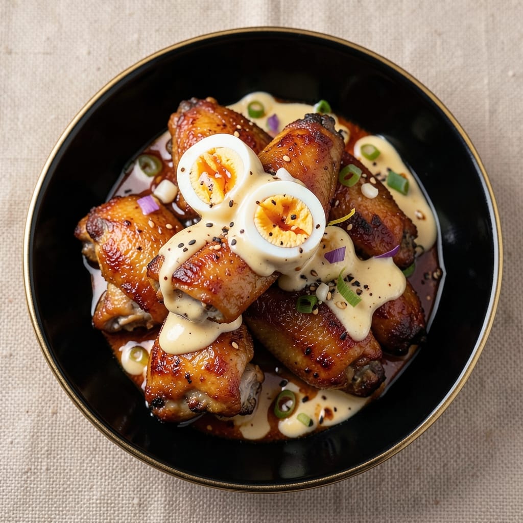 Creamy Salted Egg Chicken Wings Recipe: Crispy Bites with Rich Umami Drizzle