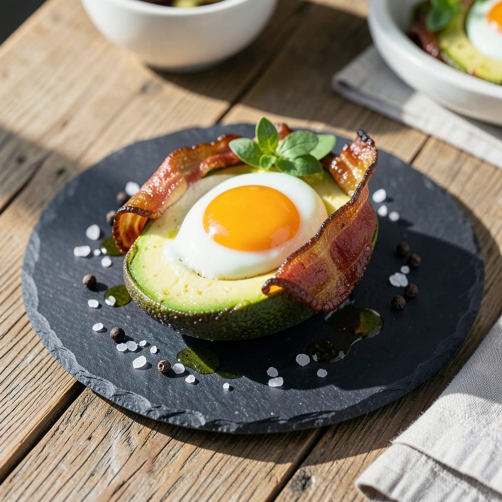 Bacon-Wrapped Avocado Eggs Recipe: Crispy Bites With Creamy Yolk Rivers