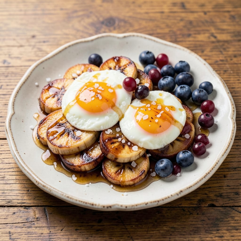 Banana, Egg, and Blueberry Recipe: Sweet and Savory Breakfast Stack