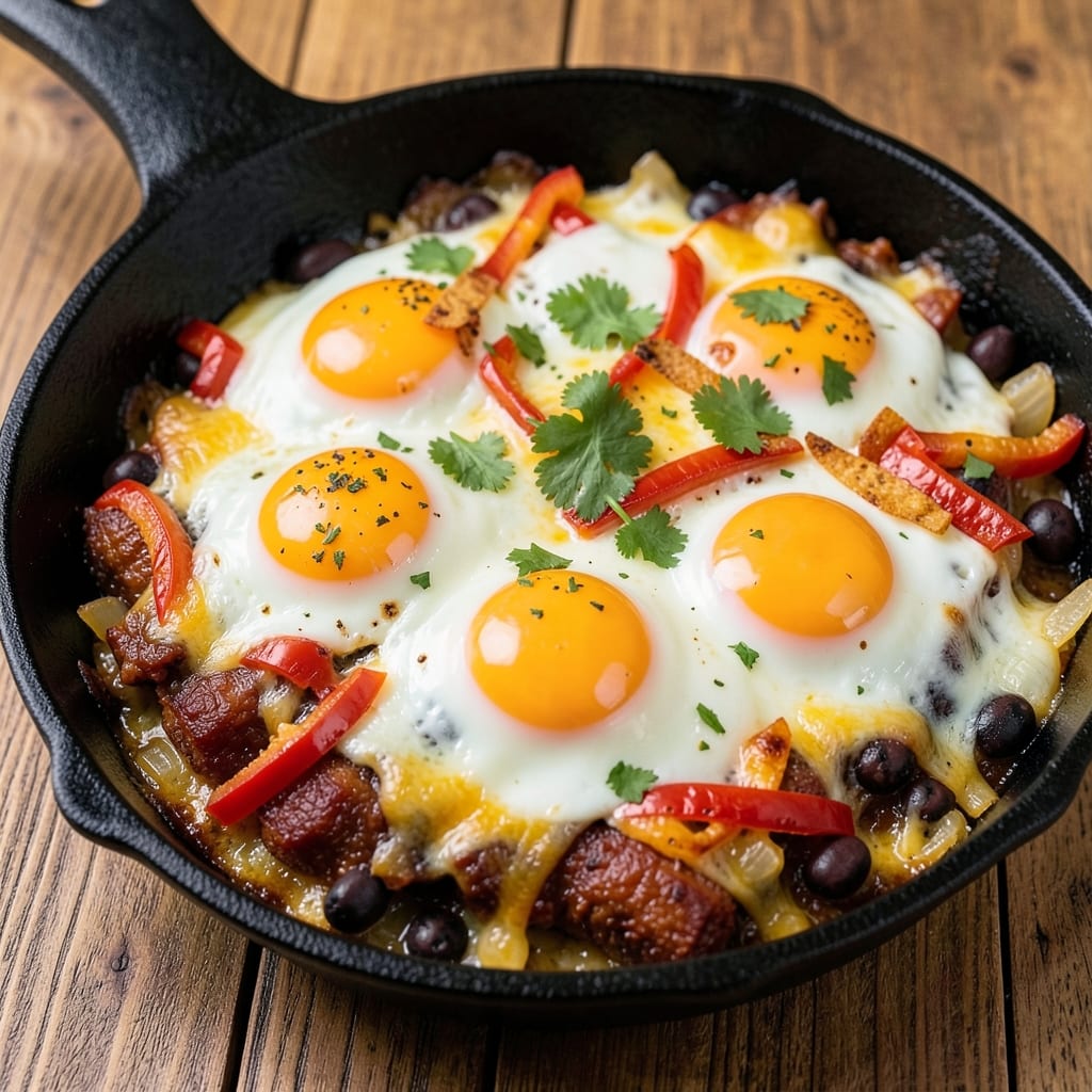 Cheesy Southwest Egg Bake Recipe: Crispy Top, Melty Cheese, Spiced Veggie Layers