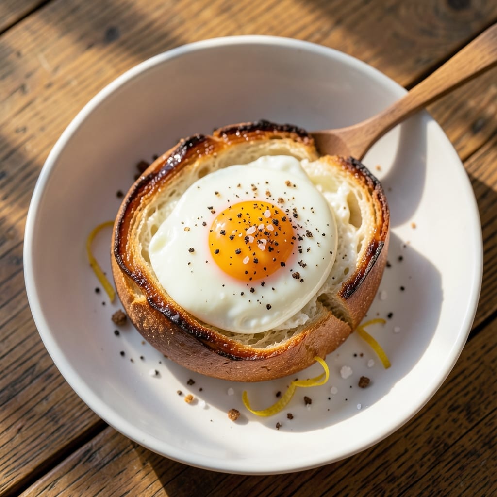 Breakfast Recipe With Egg And Bun: Fluffy Scrambled Eggs Cradled in Toasted Brioche