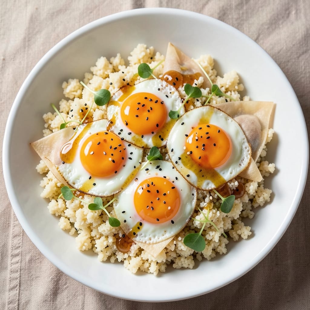 Cauliflower Rice and Egg Recipe: Wonton-Crusted Bites With Runny Yolk Magic