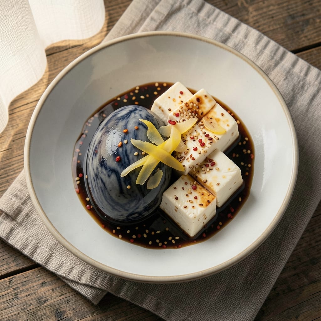 Cold Tofu Century Egg Recipe: Umami-Packed Bite With Silky Texture