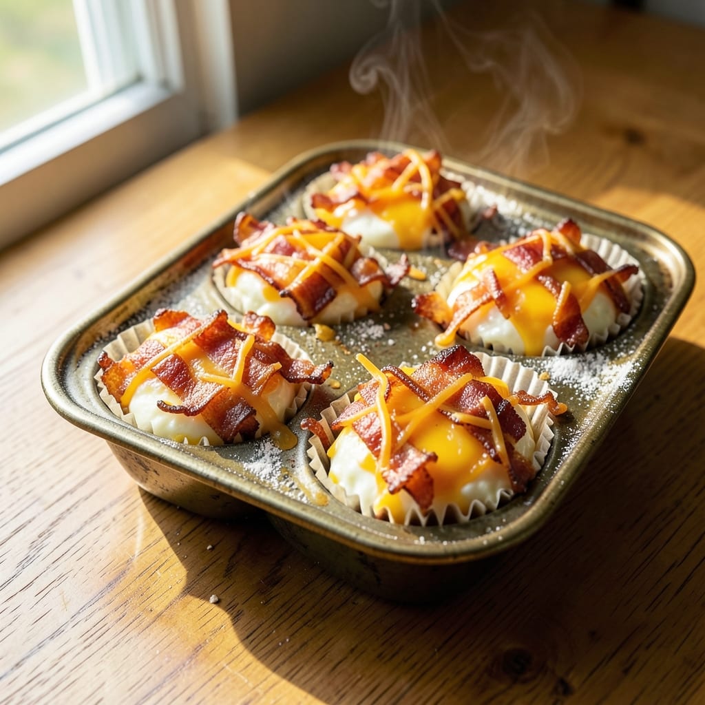 Egg and Bacon in Muffin Tin Recipe: Crispy Edges, Runny Yolk Magic