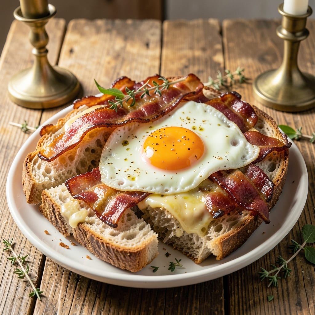 Bacon Egg and Cheese Sourdough Bread Recipe: Crispy Crust, Oozy Yolk, and Smoky Bite