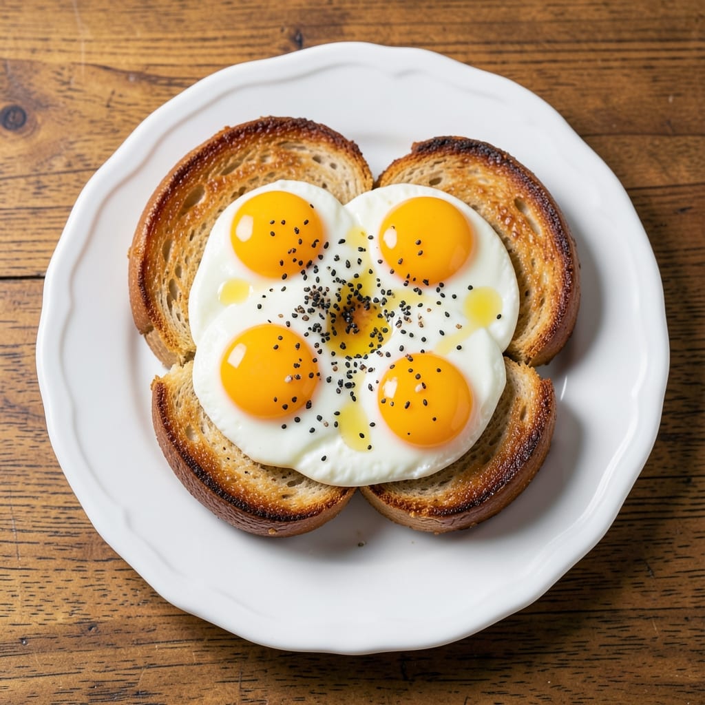 Cottage Cheese and Egg Bagel Recipe: Crispy Toast with Silky Yolk and Tangy Cream