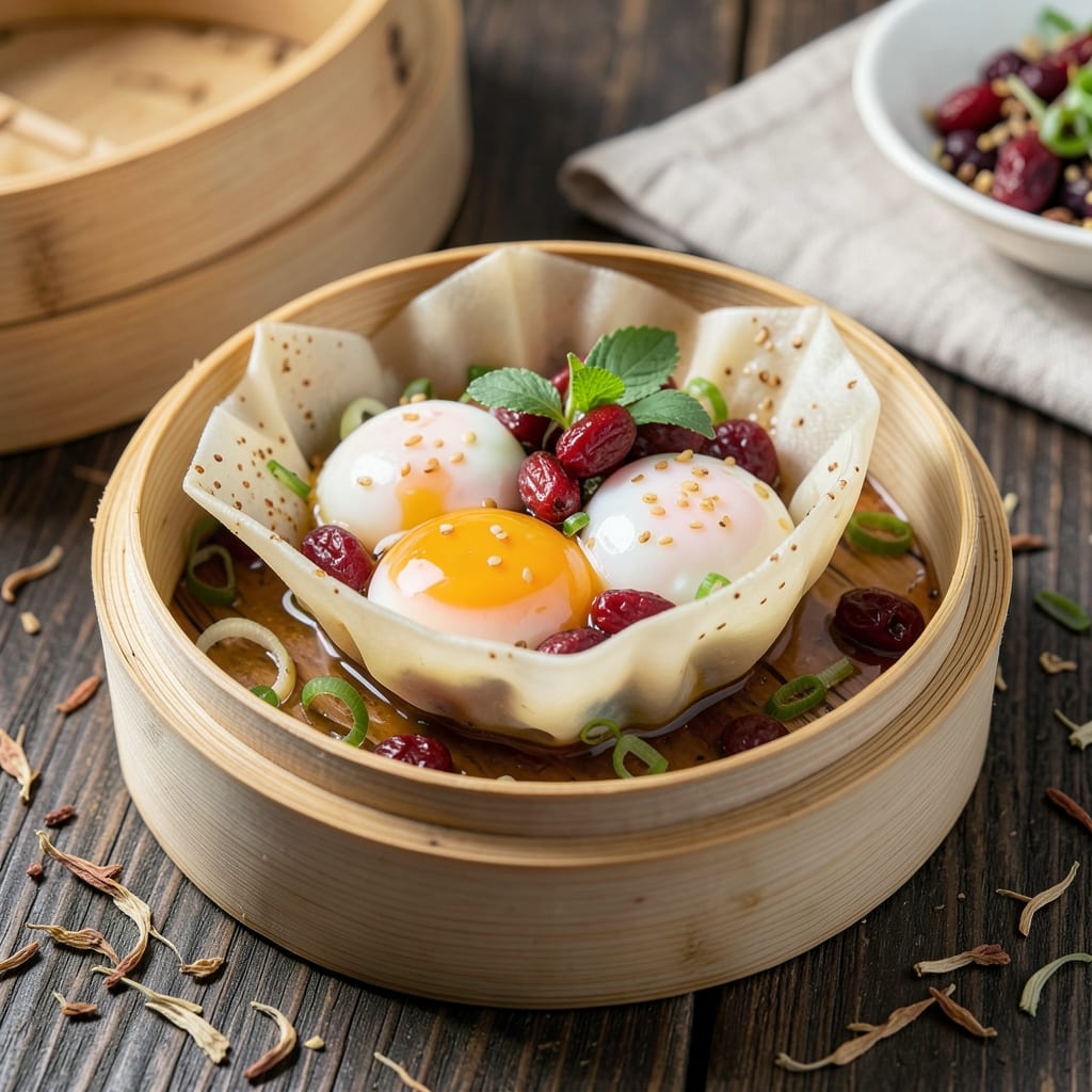 Chinese Herbal Egg Recipe: Wonton-Crusted Bites With Fragrant Spice Infusion