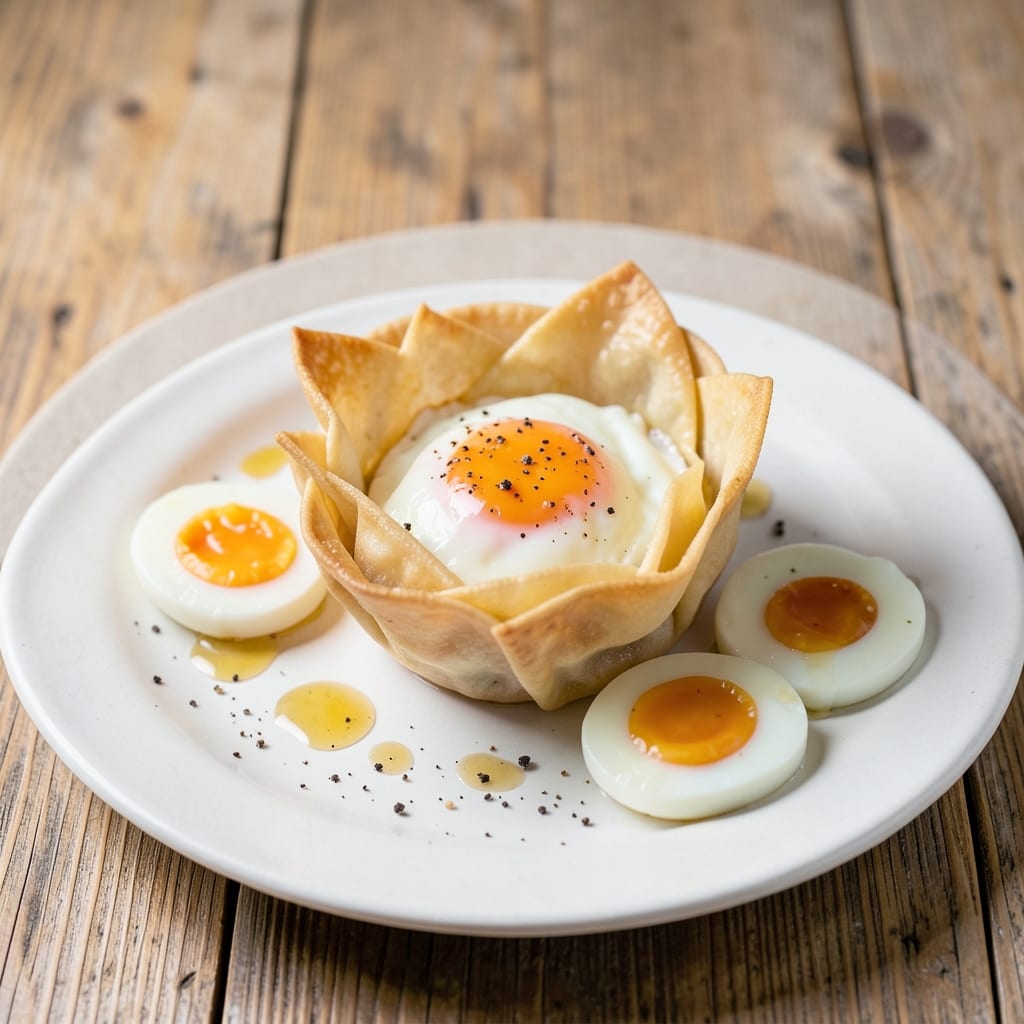 Cloud Egg Nest Recipe: Crispy Wonton Cups With Golden Yolk Rivers