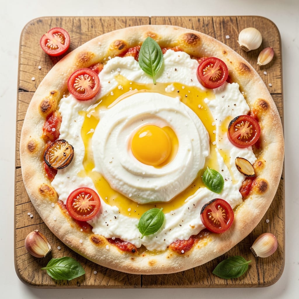 Cottage Cheese and Egg Pizza Recipe: Savory Breakfast Crust With Silky Yolk Rivers