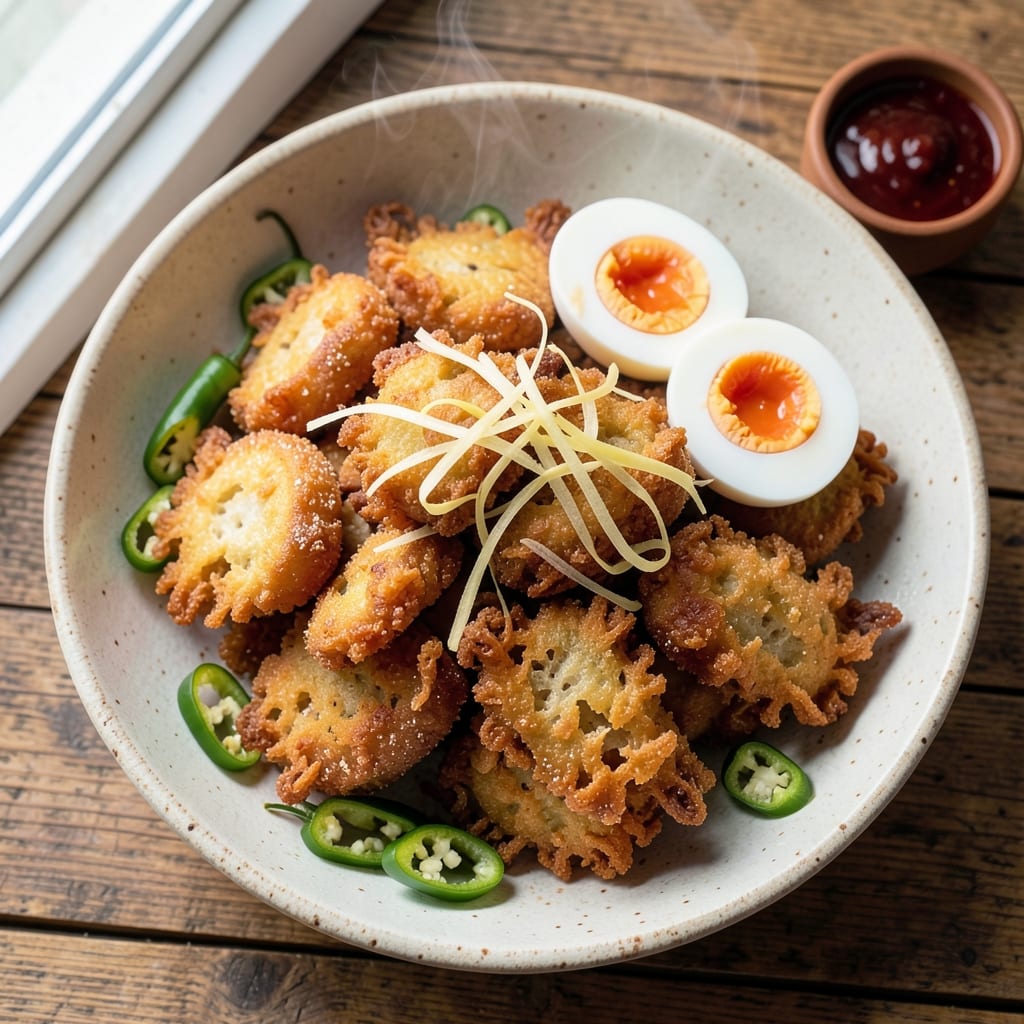 Boiled Egg Pakora Recipe: Crispy Wonton Shells With Silky Egg Hearts