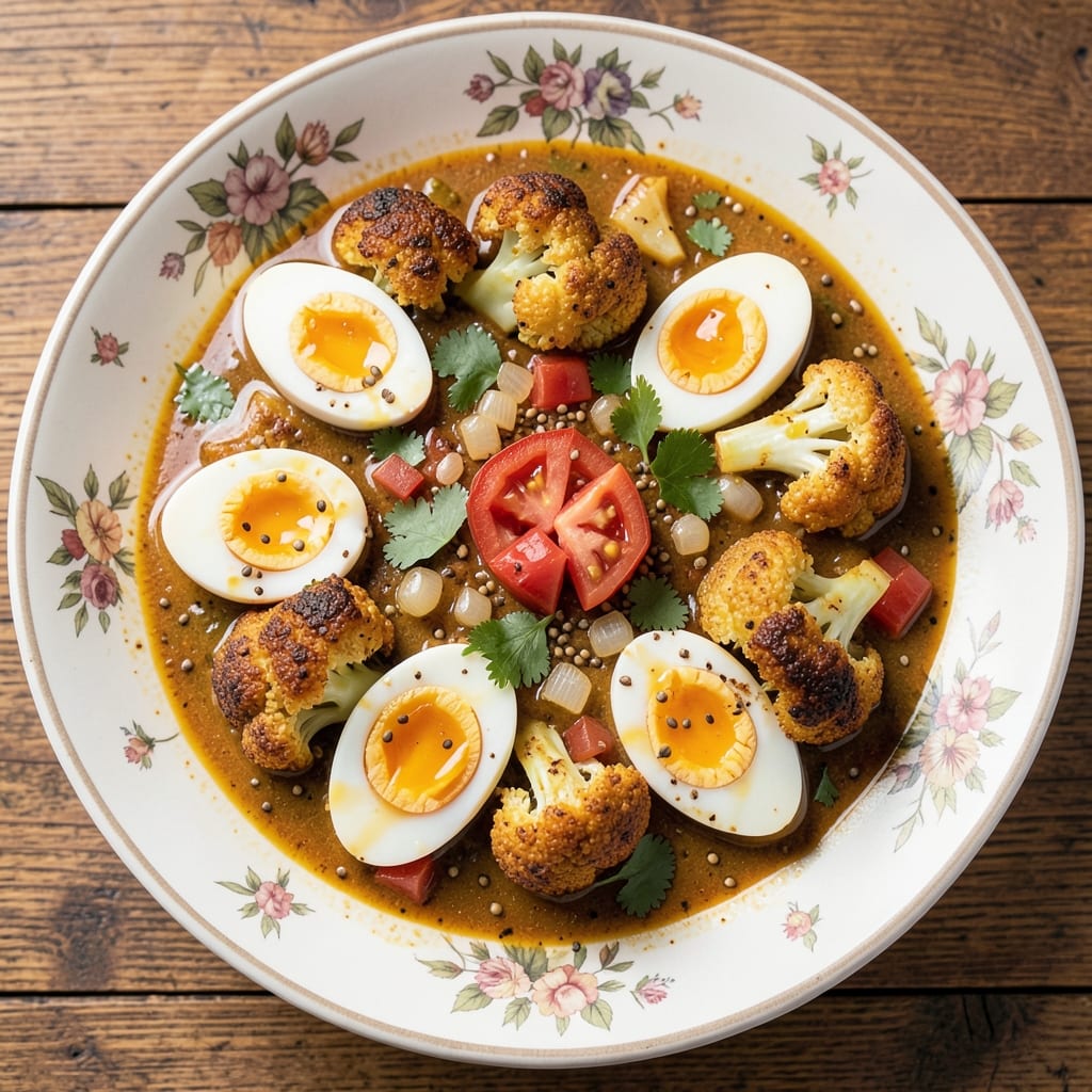Cauliflower and Egg Curry Recipe: Spiced Vegetable Protein Breakfast Bowl