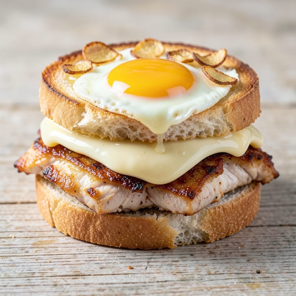 Chicken Egg Mayo Sandwiches Recipe: Crispy Bread and Creamy Yolk Layers